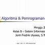 Algoritma Dan Pemrograman Kelas 9 Ppt